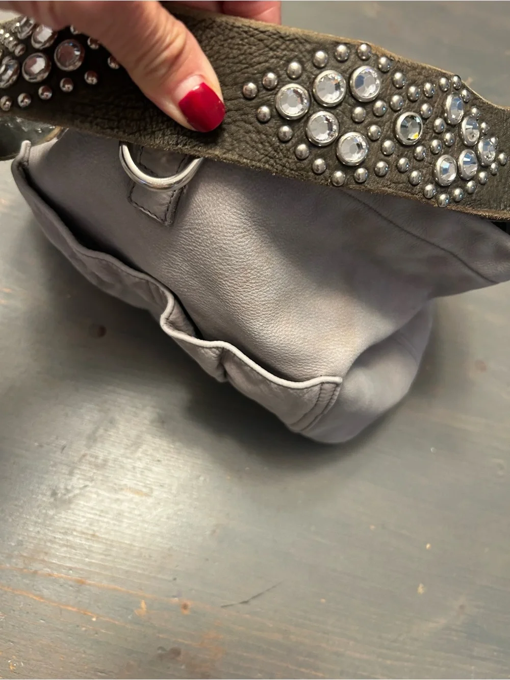 STUNNING Y2K Tylie Malibu soft leather bag with stunning embellished stra